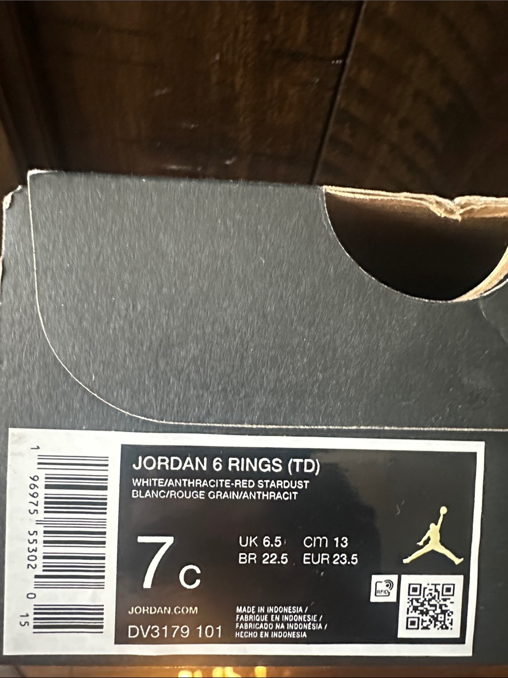 Jordan Kids White, Black and Pink Low-Top Sneakers - Picture 5 of 5